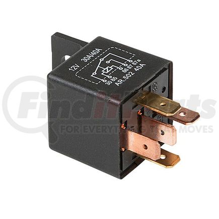 841076 by GROTE - 5 Pin Relay, 40/30A, 12V