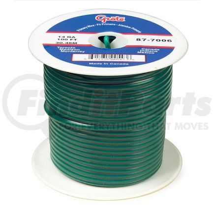 875006 by GROTE - Primary Wire, 10 Gauge, Green, 100 Ft Spool