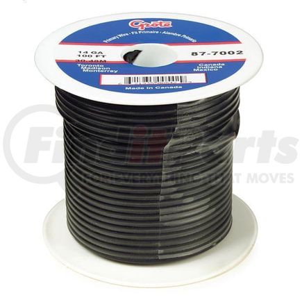 Grote 895002 Primary Wire 25 ft. Black General Purpose Thermoplastic (GPT) Wire, 10 GA, SAE J1128