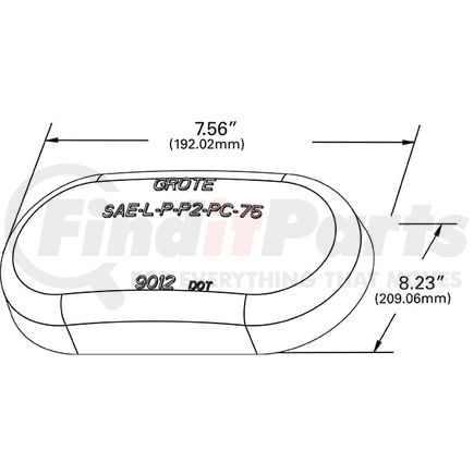 90121 by GROTE - REPLACEMENT LENS CLEAR, FOR 61081