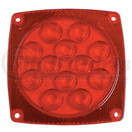 90642 by GROTE - Brake Light Lens - Square, Red