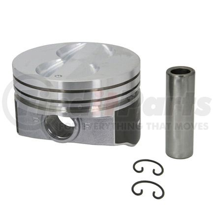 H345DCP60 by SEALED POWER - Engine Piston - Hypereutectic Aluminum, Flat Top, with 4 Valve Relief (Set of 8)