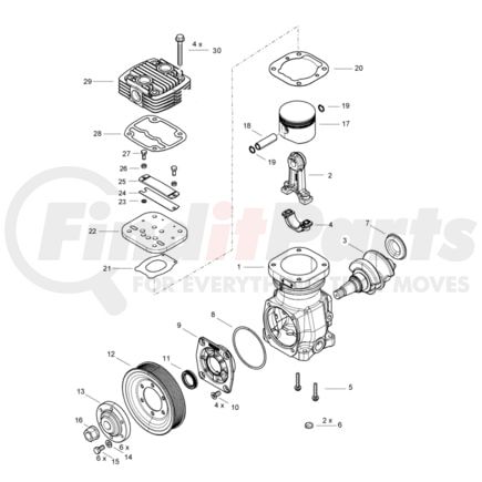 4111410010 by WABCO - Air Brake Compressor