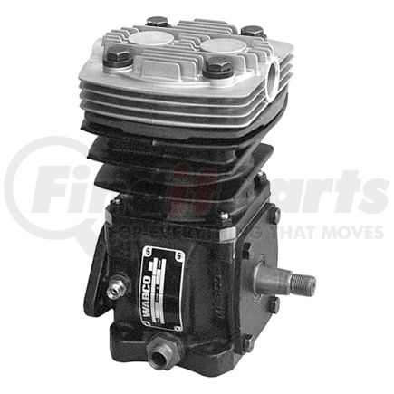 4110345010 by WABCO - Air Brake Compressor - Single Cylinder, Foot Mounted, Air Cooling