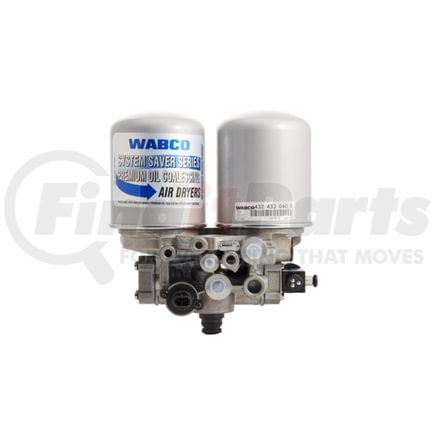 4324330400 by WABCO - Twin Air Brake Dryer - 0.8mm, with Coal (AD SysS), JED-463-0 exhaust