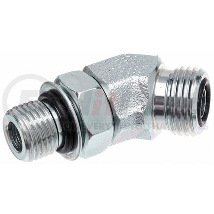 Gates G60805-0606 Hydraulic Coupling / Adapter Male Flat-Face O-Ring to Male O-Ring Boss - 45 (SAE to SAE)