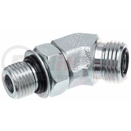 Gates G60805-0806 Hydraulic Coupling / Adapter Male Flat-Face O-Ring to Male O-Ring Boss - 45 (SAE to SAE)