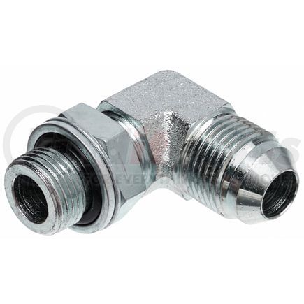 Gates G62310-0404 Hydraulic Coupling / Adapter Male British Standard Pipe Parallel to Male JIC 37 Flare - 90