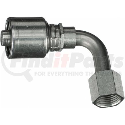 Gates G25205-0405 Hydraulic Coupling / Adapter Female SAE 45 Flare Swivel - 90 Bent Tube (MegaCrimp)