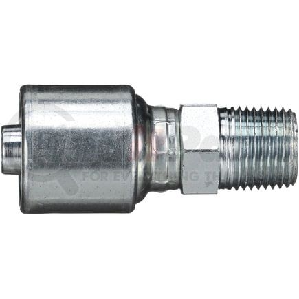 G25100-0606 by GATES - MegaCrimp™ Coupling - 3/8"-18 Thread, 3/8" Tube ID, 2.32" Length, Male Pipe (NPTF 30° Cone Seat)