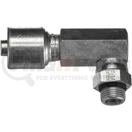 Gates G25124-1010 Hydraulic Coupling / Adapter Male O-Ring Boss Swivel - 90 Block (MegaCrimp)