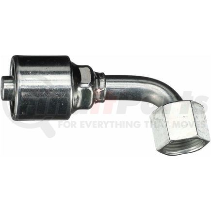 Gates G25239-0506 Hydraulic Coupling / Adapter Female Flat-Face O-Ring Swivel - 90 Bent Tube (MegaCrimp)