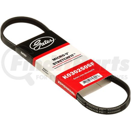 K030250SF by GATES - Stretch Fit Micro-V Serpentine Drive Belt