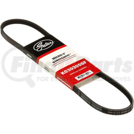 Gates K030305SF Serpentine Belt Stretch Fit Micro-V Serpentine Drive Belt
