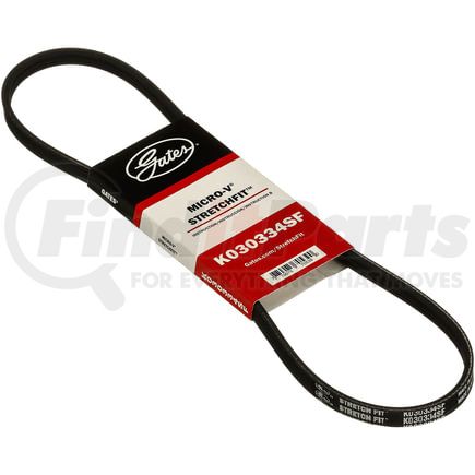 K030334SF by GATES - Stretch Fit Micro-V Serpentine Drive Belt