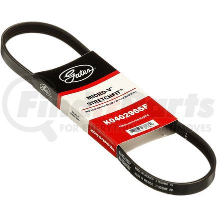 K040296SF by GATES - Stretch Fit Micro-V Serpentine Drive Belt