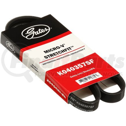 K040357SF by GATES - Stretch Fit Micro-V Serpentine Drive Belt