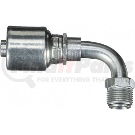 Gates G25504-0605X Hydraulic Coupling / Adapter SAE Male Inverted Swivel - 90 Bent Tube (MegaCrimp)