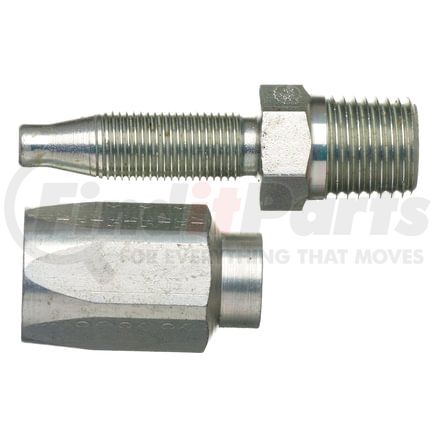 G34100-0402 by GATES - Male Pipe (NPTF - 30 Cone Seat) - Steel (C5CXH, C5C, C5D & C5M Hose)