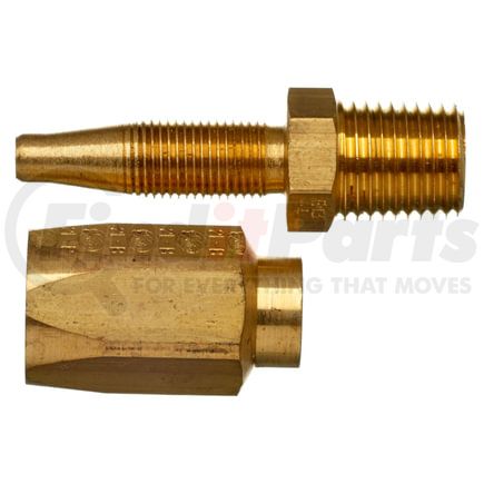 Gates G34100-1008B Hydraulic Coupling / Adapter Male Pipe (NPTF - 30 Cone Seat) - Brass (C5CXH, C5C, C5D & C5M Hose)