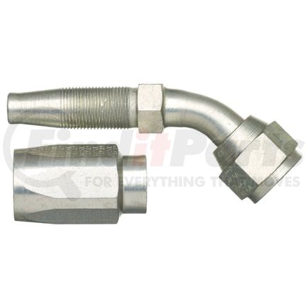Gates G34211-0505 Hydraulic Coupling / Adapter Dual Seat Female JIC 37/SAE 45 Flare Swivel - 45 Bent Tube - Steel