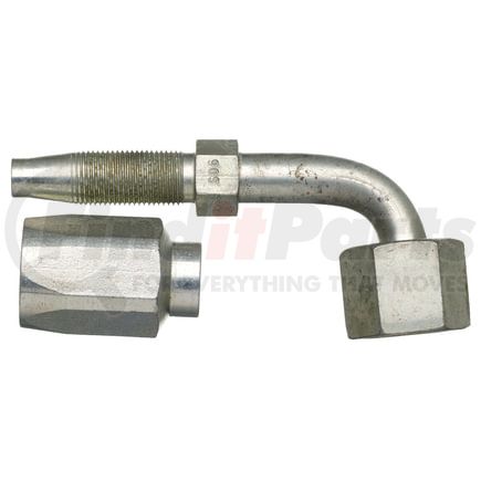 Gates G34240-0404 Hydraulic Coupling / Adapter Female Flat-Face Swivel - 90 Bent Tube - Steel (C5CXH, C5C, C5D & C5M Hose)
