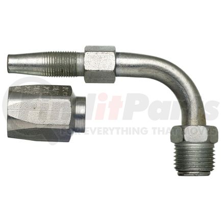G34504-0505 by GATES - Male SAE 45 Flare Inverted Swivel - 90 Bent Tube - Steel