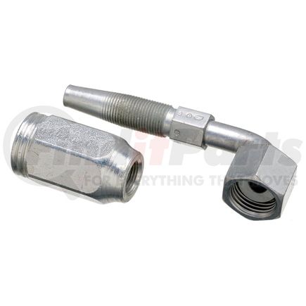 Gates G28239-0808 Hydraulic Coupling / Adapter Female Flat-Face O-Ring Swivel - 90 Bent Tube (Type T for G2 Hose - 2 Wire)