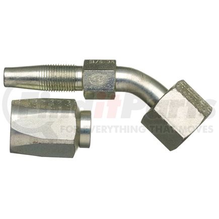 G35202-0606 by GATES - Female SAE 45 Flare Swivel - 45 Bent Tube - Steel (C5E Hose)