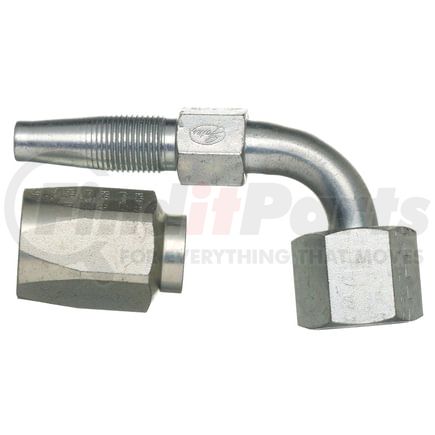 Gates G35205-0606 Hydraulic Coupling / Adapter Female SAE 45 Flare Swivel - 90 Bent Tube - Steel (C5E Hose)