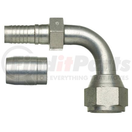 G35212-0404 by GATES - Dual Seat Female JIC 37/SAE 45 Flare Swivel - 90 Bent Tube - Steel (C5E Hose)