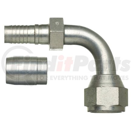 G35212-0808 by GATES - Dual Seat Female JIC 37/SAE 45 Flare Swivel - 90 Bent Tube - Steel (C5E Hose)