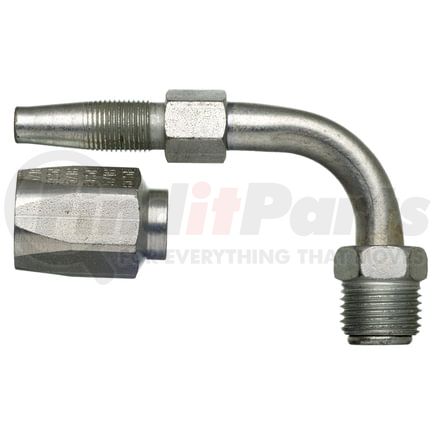 Gates G35504-0505 Hydraulic Coupling / Adapter Male SAE 45 Flare Inverted Swivel - 90 Bent Tube - Steel (C5E Hose)