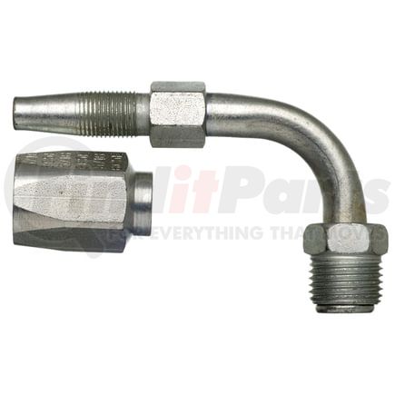 G35504-0808 by GATES - Male SAE 45 Flare Inverted Swivel - 90 Bent Tube - Steel (C5E Hose)