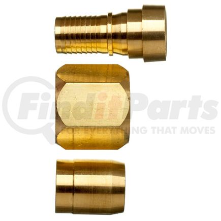 Gates G40170-0404B Hydraulic Coupling / Adapter Dual Seat Female JIC 37/SAE 45 Flare Swivel - Brass (C14)