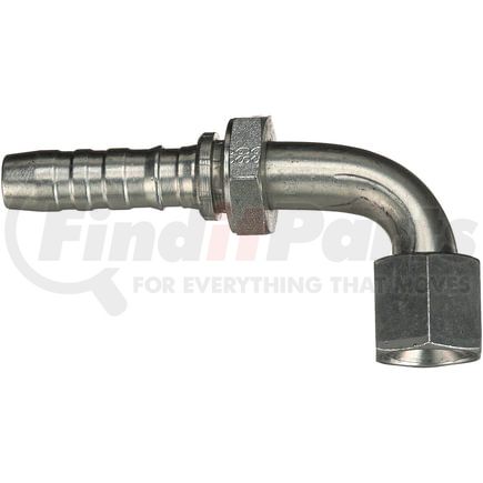 Gates G20180-0608 Hydraulic Coupling / Adapter Female JIC 37 Flare Swivel - 90 Bent Tube (GlobalSpiral)
