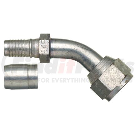 Gates G40175-0404 Hydraulic Coupling / Adapter Female JIC 37 Flare Swivel - 45 Bent Tube - Steel (C14)