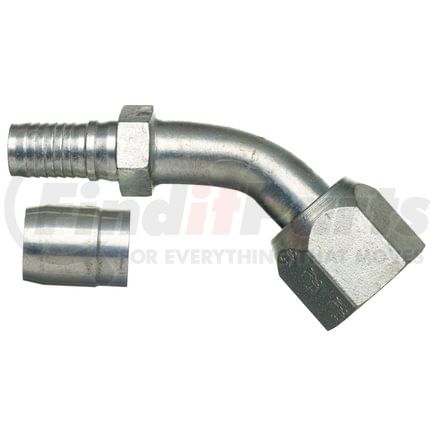 Gates G40202-0404 Hydraulic Coupling / Adapter Female SAE 45 Flare Swivel - 45 Bent Tube - Steel (C14)