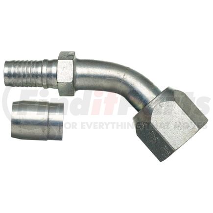 Gates G40202-0505 Hydraulic Coupling / Adapter Female SAE 45 Flare Swivel - 45 Bent Tube - Steel (C14)