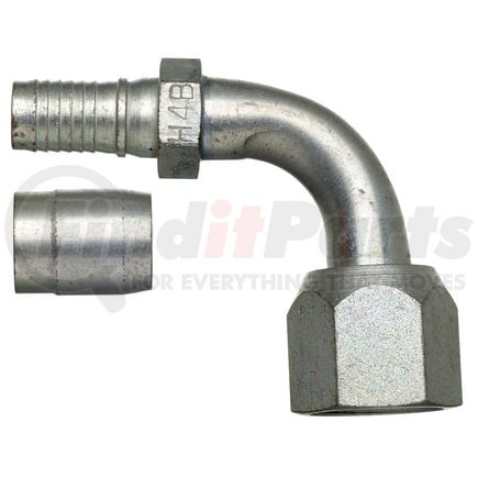 Gates G40205-0808 Hydraulic Coupling / Adapter Female SAE 45 Flare Swivel - 90 Bent Tube - Steel (C14)
