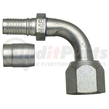 Gates G40205-0404 Hydraulic Coupling / Adapter Female SAE 45 Flare Swivel - 90 Bent Tube - Steel (C14)