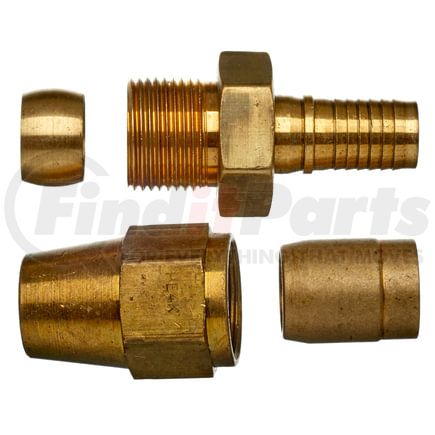 Gates G40460-0808B Hydraulic Coupling / Adapter Air Brake Compression Coupling - Brass (C14)