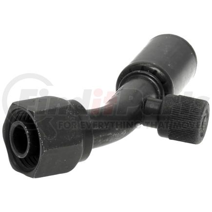 G475771010S by GATES - Female SAE Tube O-Ring w/R12 Service Port-45 Bent Tube-Steel (PolarSeal II ACB)