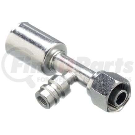 G475880606S by GATES - Female SAE Tube O-Ring Nut Swivel w/ R134a Svc Port - Steel (PolarSeal II ACB)