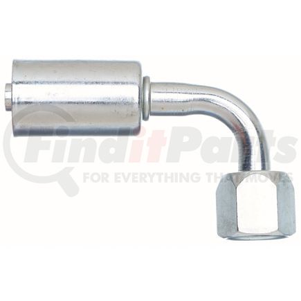 Gates G45205-0606 A/C Refrigerant Hose Fitting Female SAE 45 Flare Swivel - 90 Bent Tube - Aluminum (PolarSeal ACA)