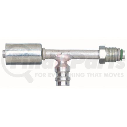 Gates G45580-1010 A/C Refrigerant Hose Fitting Male SAE Tube O-Ring Nut Swivel with R134a Svc Port-Aluminum (PolarSeal ACA)