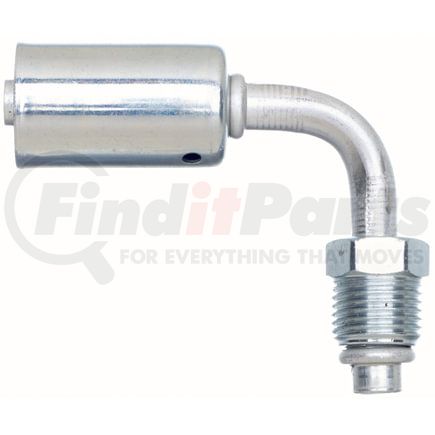 Gates G45585-0806 A/C Refrigerant Hose Fitting Male SAE Tube O-Ring Nut - 90 Bent Tube - Aluminum (PolarSeal ACA)