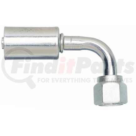 Gates G45592-1010S A/C Refrigerant Hose Fitting Female SAE Tube O-Ring Nut Swivel - 90 Bent Tube - Steel (PolarSeal ACA)