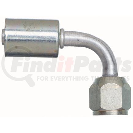 Gates G45606-1010 Hydraulic Coupling / Adapter Female SAE Tube Dual O-Ring Nut - 90 Bent Tube - Aluminum (PolarSeal ACA)