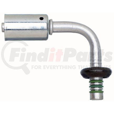 Gates G45951-0608 A/C Refrigerant Hose Fitting Male (Ford) Spring Lock - 90 Bent Tube - Aluminum (PolarSeal ACA)